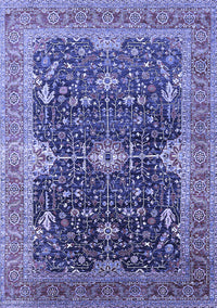 Oriental Blue Industrial Rug, urb1487blu