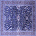 Square Oriental Blue Industrial Rug, urb1487blu