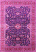 Machine Washable Oriental Pink Industrial Rug, wshurb1487pnk