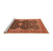 Sideview of Machine Washable Oriental Orange Industrial Area Rugs, wshurb1487org