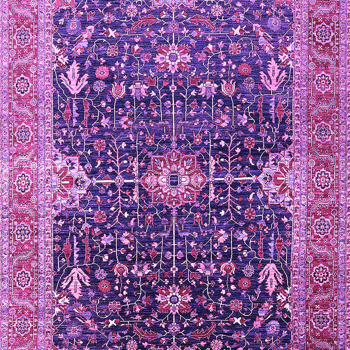 Machine Washable Oriental Purple Industrial Area Rugs, wshurb1487pur
