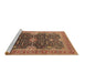 Sideview of Machine Washable Oriental Brown Industrial Rug, wshurb1487brn