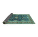 Sideview of Oriental Turquoise Industrial Rug, urb1487turq