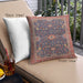 Front View of Mid-Century Modern Urban Square Camel Brown Throw Pillow, 18 inch by 18 inch, pwurb1487
