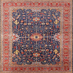 Square Machine Washable Industrial Modern Camel Brown Rug, wshurb1487