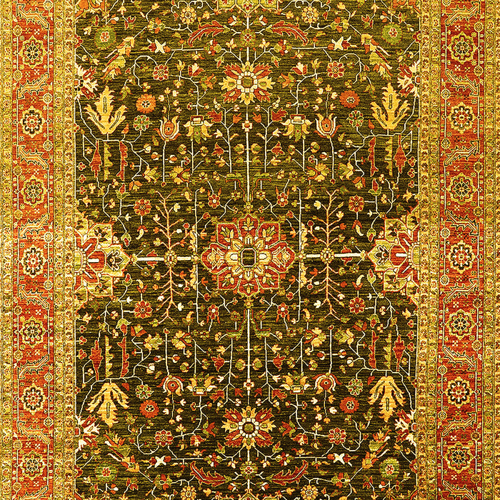 Oriental Yellow Industrial Rug, urb1487yw