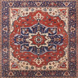 Square Machine Washable Industrial Modern Camel Brown Rug, wshurb1488