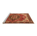 Sideview of Machine Washable Persian Orange Traditional Area Rugs, wshurb1488org