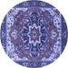 Round Persian Blue Traditional Rug, urb1488blu