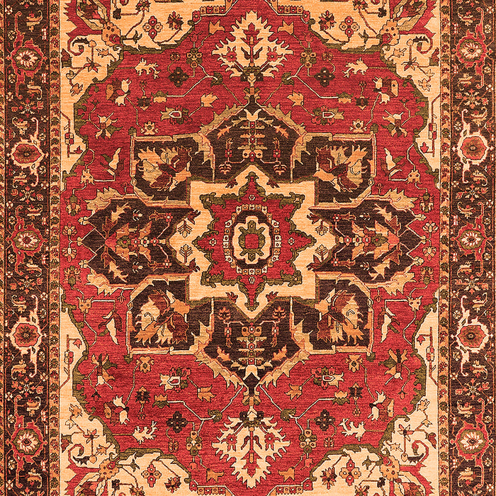 Persian Orange Traditional Rug, urb1488org