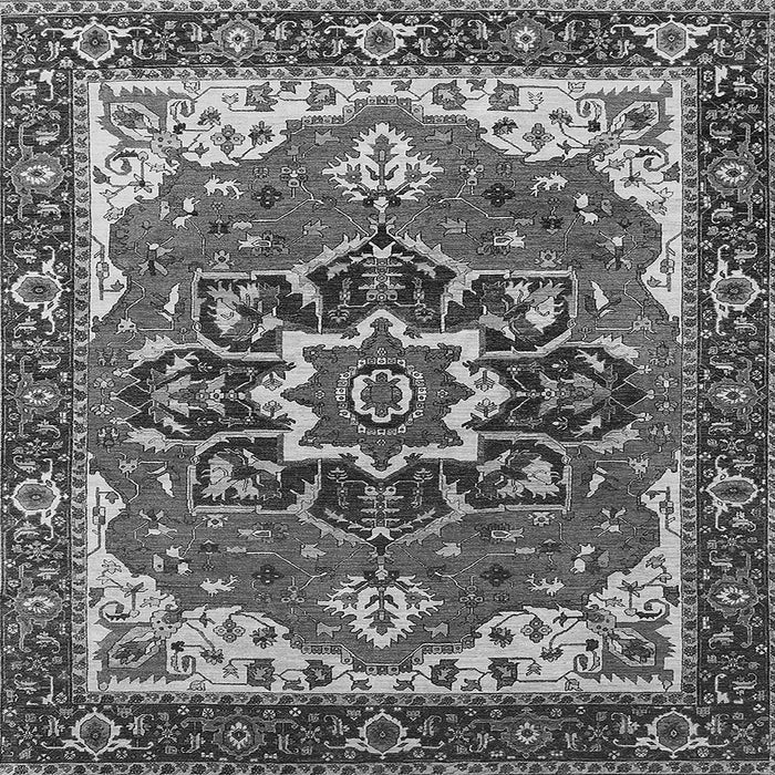 Square Persian Gray Traditional Rug, urb1488gry