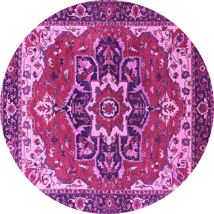 Round Persian Pink Traditional Rug, urb1488pnk