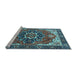 Sideview of Machine Washable Persian Light Blue Traditional Rug, wshurb1488lblu