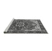 Sideview of Machine Washable Persian Gray Traditional Rug, wshurb1488gry