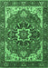 Machine Washable Persian Emerald Green Traditional Area Rugs, wshurb1488emgrn