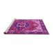 Sideview of Machine Washable Persian Pink Traditional Rug, wshurb1488pnk