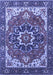 Machine Washable Persian Blue Traditional Rug, wshurb1488blu