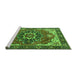 Sideview of Machine Washable Persian Green Traditional Area Rugs, wshurb1488grn