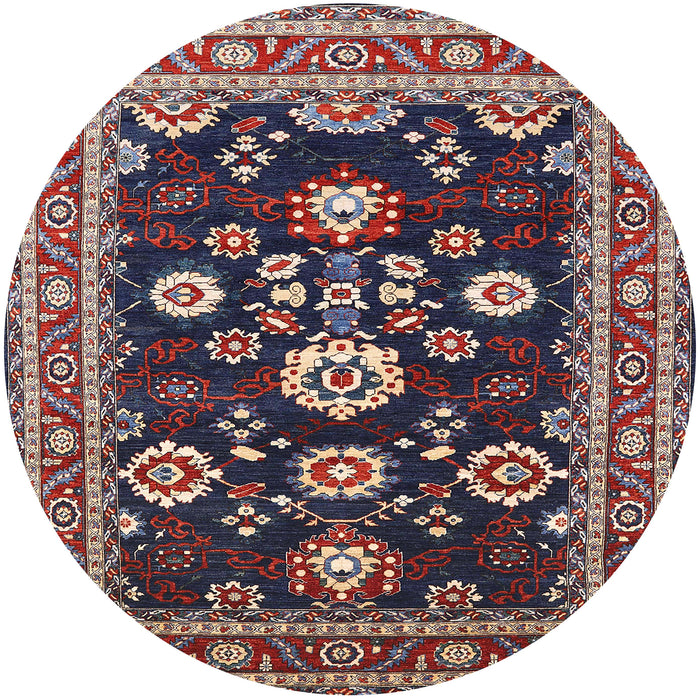 Round Machine Washable Industrial Modern Gunmetal Gray Rug, wshurb1489