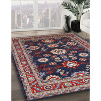 Mid-Century Modern Gunmetal Gray Oriental Rug, urb1489