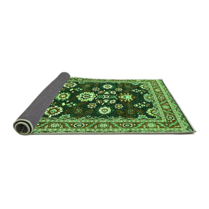 Sideview of Oriental Green Industrial Rug, urb1489grn