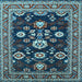 Square Oriental Light Blue Industrial Rug, urb1489lblu