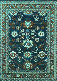 Oriental Turquoise Industrial Rug, urb1489turq