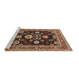 Sideview of Machine Washable Oriental Brown Industrial Rug, wshurb1489brn