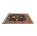 Sideview of Machine Washable Oriental Brown Industrial Rug, wshurb1489brn