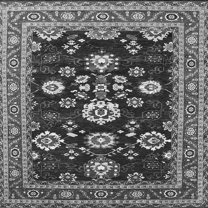 Square Machine Washable Oriental Gray Industrial Rug, wshurb1489gry