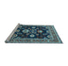 Sideview of Machine Washable Oriental Light Blue Industrial Rug, wshurb1489lblu