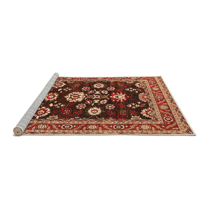 Sideview of Machine Washable Oriental Orange Industrial Area Rugs, wshurb1489org