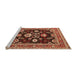 Sideview of Machine Washable Oriental Orange Industrial Area Rugs, wshurb1489org