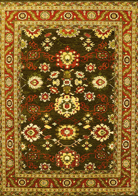 Oriental Yellow Industrial Rug, urb1489yw