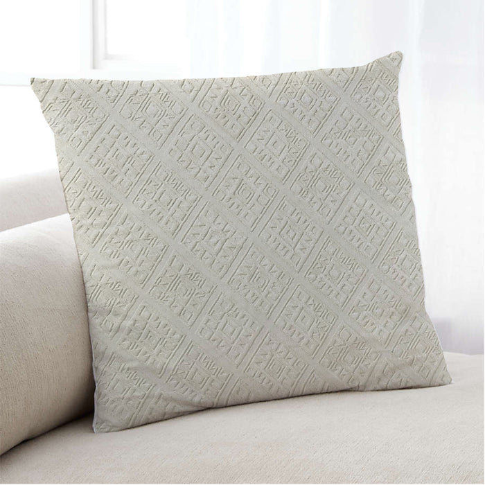 Lifestyle Image of Mid-Century Modern Urban Square Golden Silk Gold Throw Pillow, 18 inch by 18 inch, pwurb148