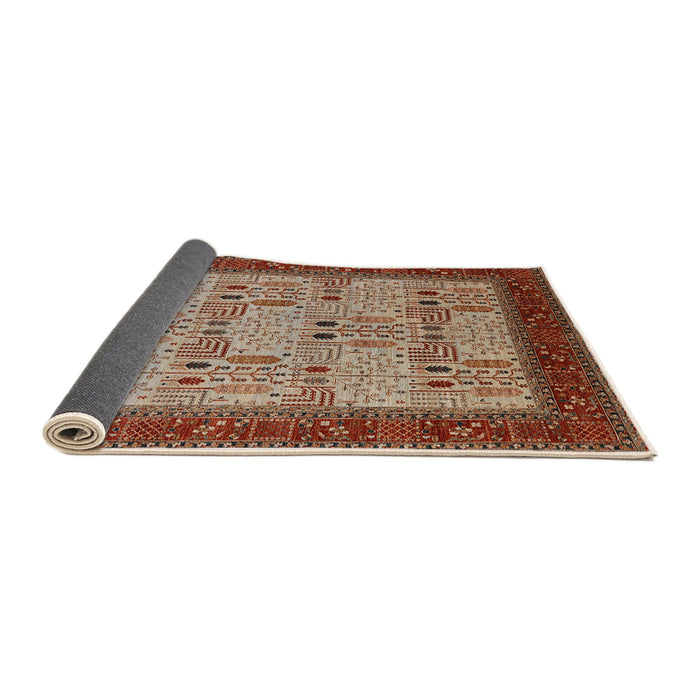 Sideview of Mid-Century Modern Red Oriental Rug, urb1490