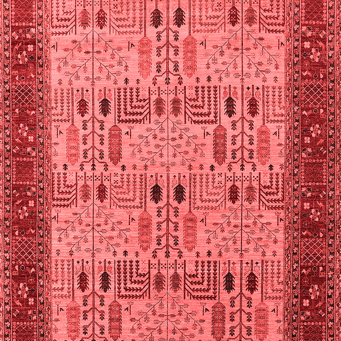 Machine Washable Oriental Red Industrial Rug, wshurb1490red