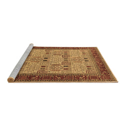 Sideview of Machine Washable Oriental Brown Industrial Rug, wshurb1490brn