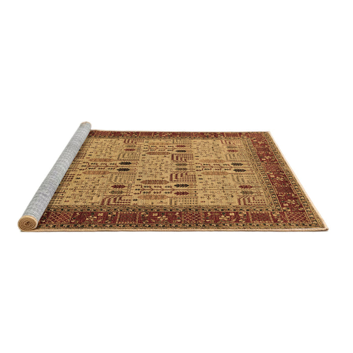 Sideview of Machine Washable Oriental Brown Industrial Rug, wshurb1490brn