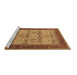 Sideview of Machine Washable Oriental Brown Industrial Rug, wshurb1490brn