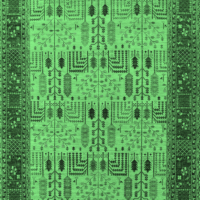 Oriental Emerald Green Industrial Rug, urb1490emgrn