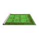 Sideview of Machine Washable Oriental Green Industrial Area Rugs, wshurb1490grn