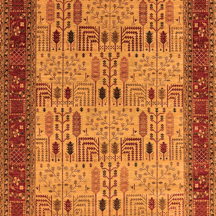 Machine Washable Oriental Orange Industrial Area Rugs, wshurb1490org