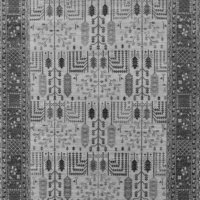 Machine Washable Oriental Gray Industrial Rug, wshurb1490gry