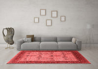 Machine Washable Oriental Red Industrial Rug, wshurb1490red