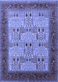 Oriental Blue Industrial Rug, urb1490blu