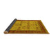 Sideview of Oriental Yellow Industrial Rug, urb1490yw