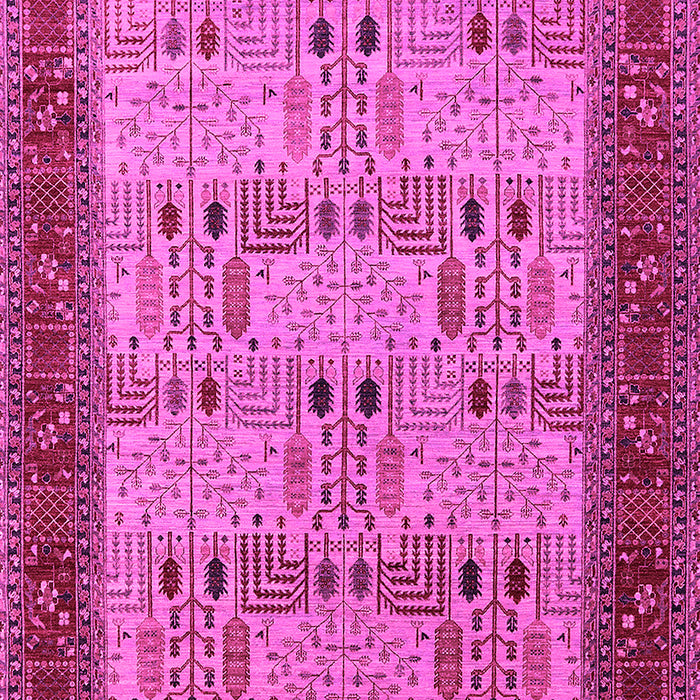 Machine Washable Oriental Pink Industrial Rug, wshurb1490pnk
