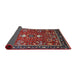 Sideview of Mid-Century Modern Cranberry Red Oriental Rug, urb1491