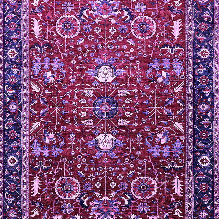 Machine Washable Oriental Purple Industrial Area Rugs, wshurb1491pur